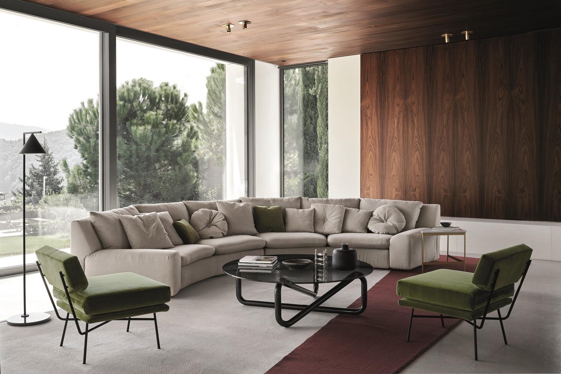 BEN BEN Curved fabric sofa