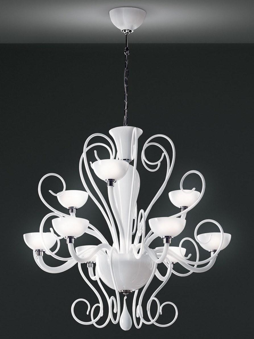 BOLERO L LED blown glass chandelier