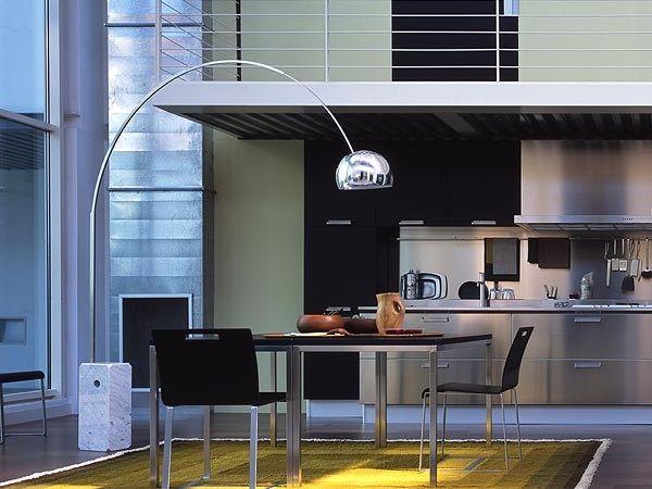 ARCO Design aluminium floor lamp