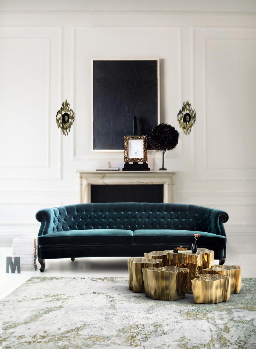 EDEN SERIES Brass coffee table for living room