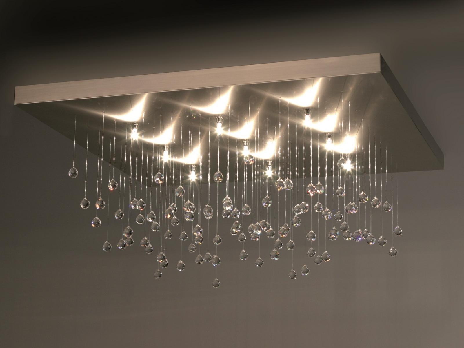 SPRANKLING C9 Metal ceiling lamp with crystals