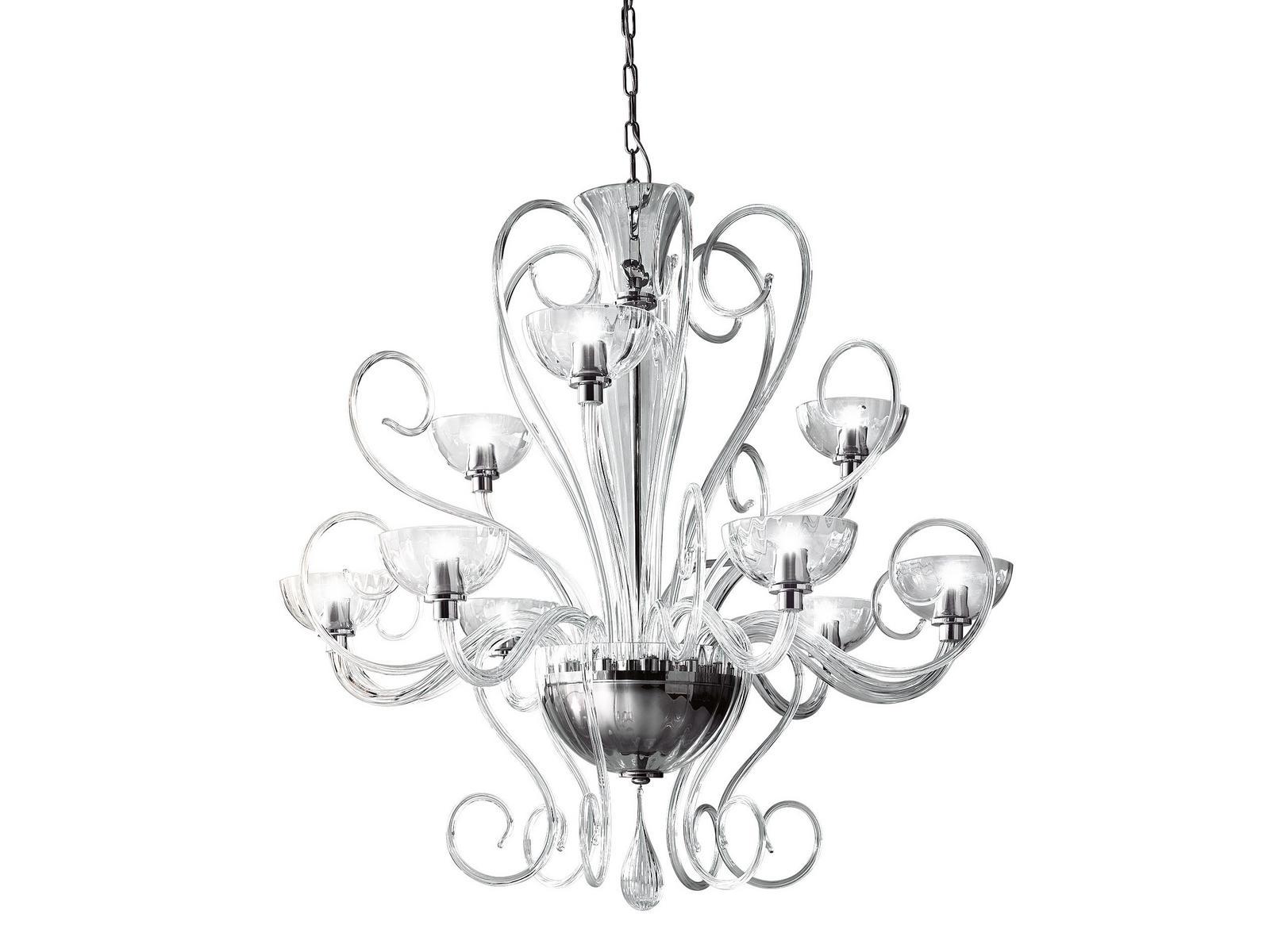 BOLERO L LED blown glass chandelier