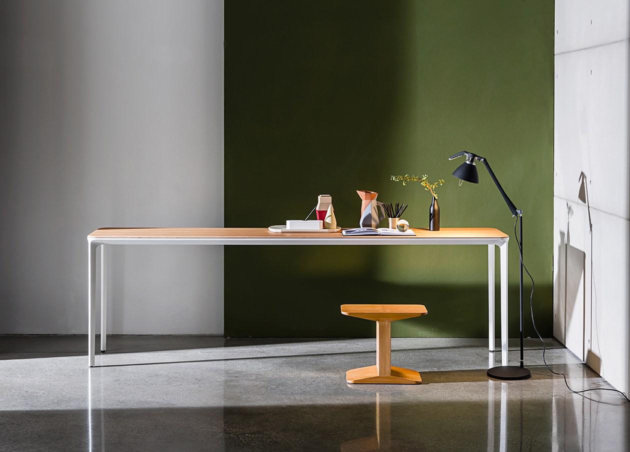 SLIM 4 LEGS Rectangular glass console table
