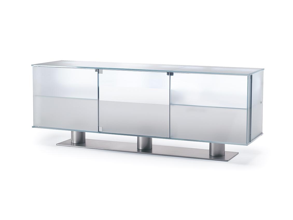 ONIS Wood and glass sideboard with drawers