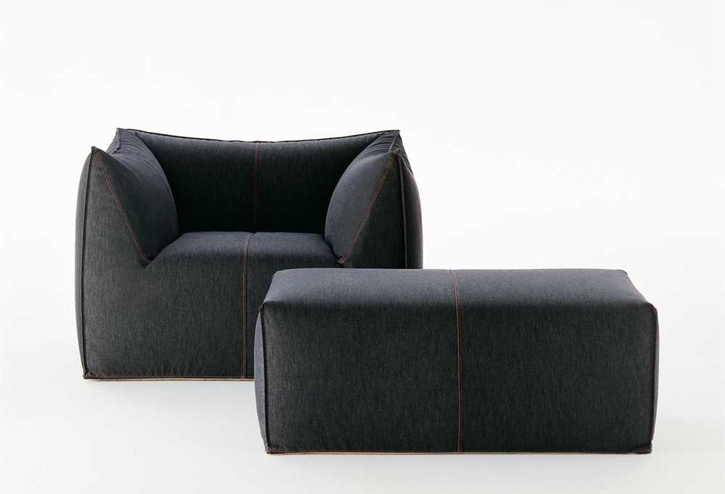 LE BAMBOLE '07 Upholstered fabric pouf