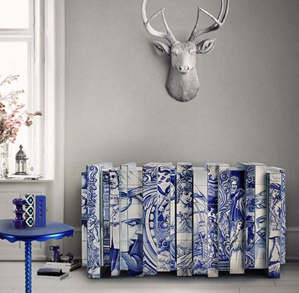 HERITAGE Ceramic materials sideboard with doors