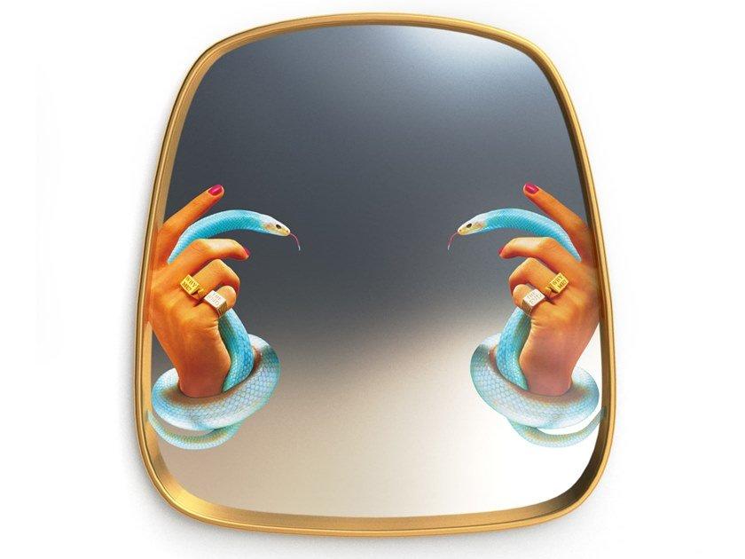 HANDS WITH SNAKES Framed wall-mounted mirror