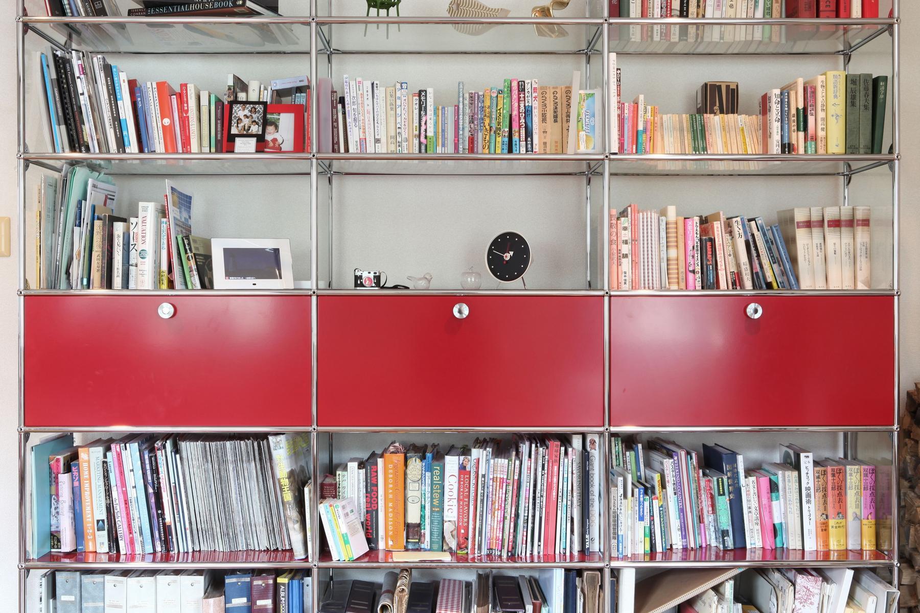 HALLER BOOKSHELVES Open sectional metal bookcase