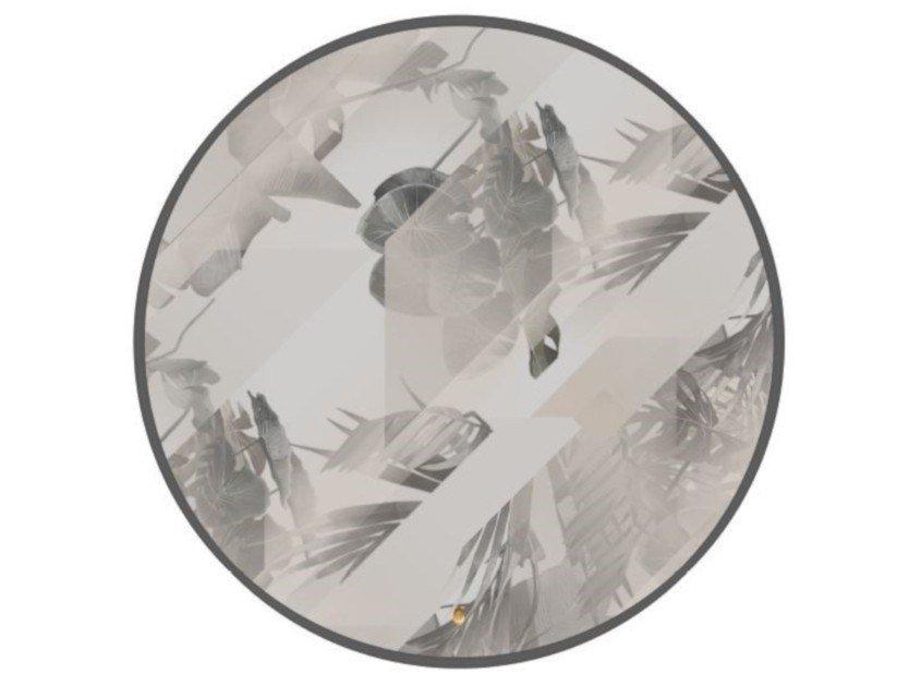ESPERYDE Round wool rug with floral pattern