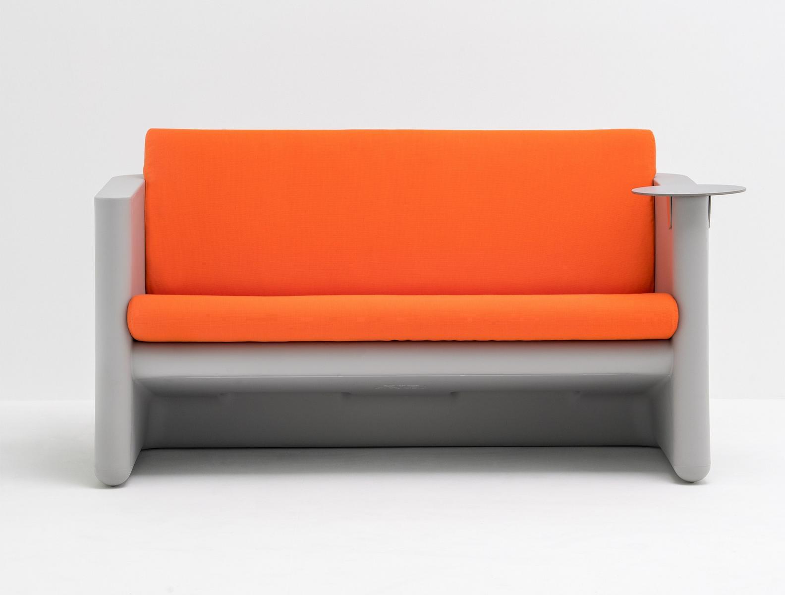 SUNSET 626 2 seater upholstered polyethylene garden sofa