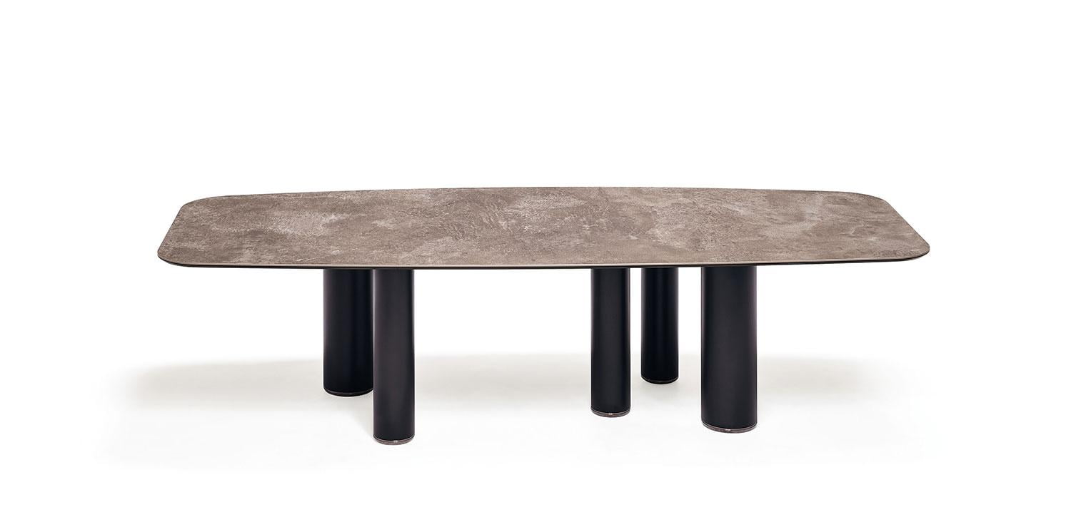 ROLL KERAMIK Rectangular metal table