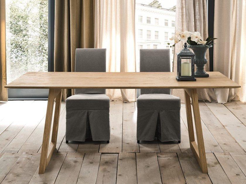 BARCELLONA + FLAT Rectangular oak dining table