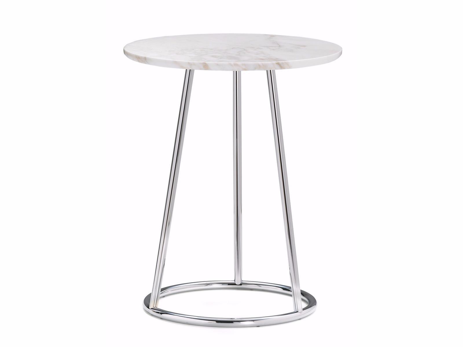ANGLE Round marble coffee table