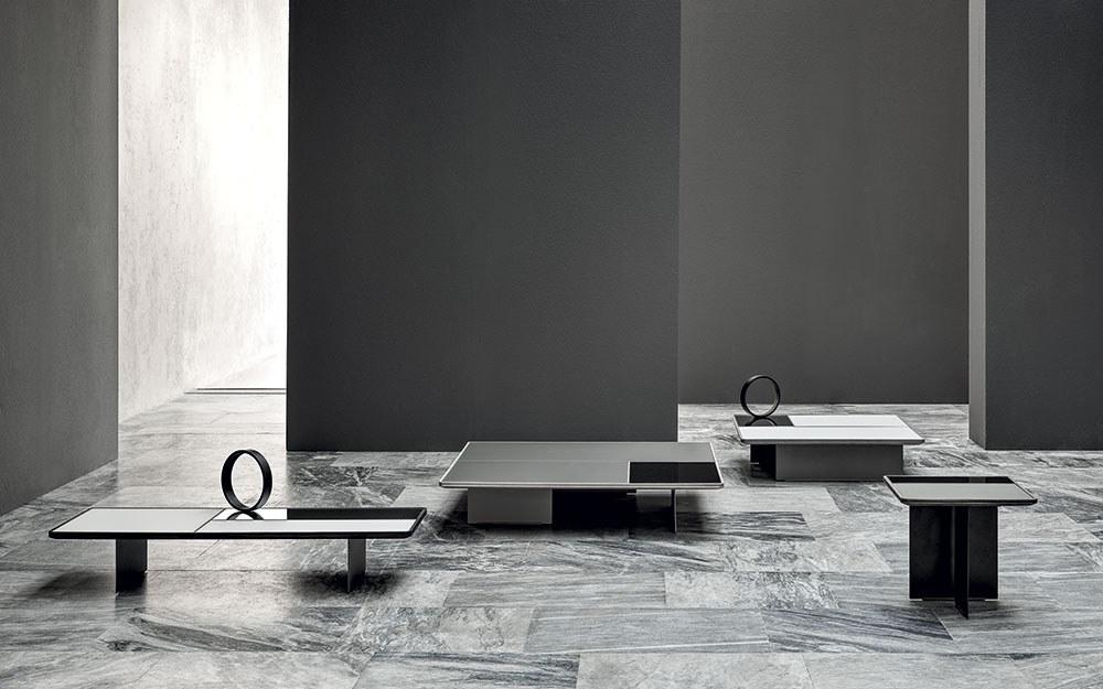 MIES Square wood and glass coffee table