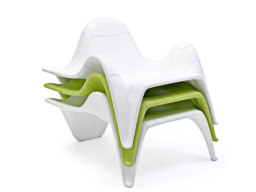 F3 Sectional modular garden armchair with footstool