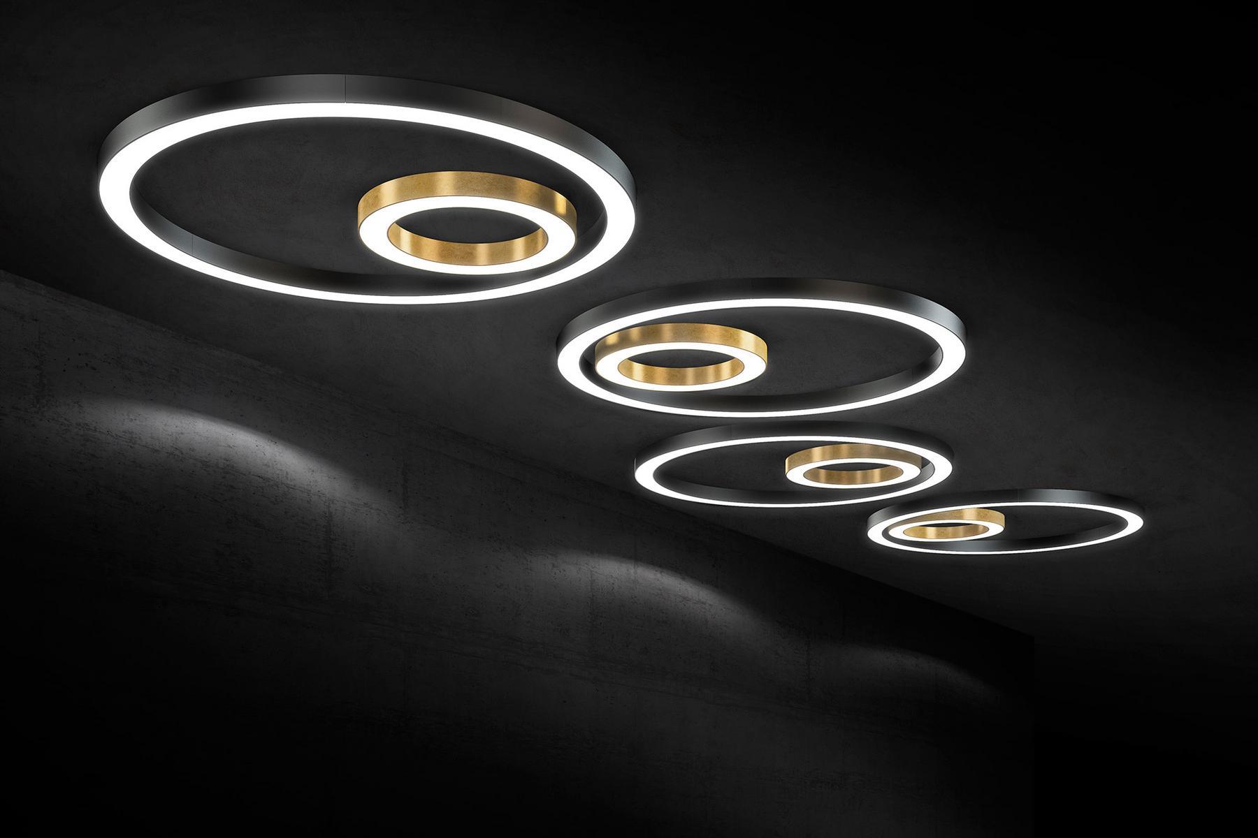 SILVER RING LED aluminium pendant lamp