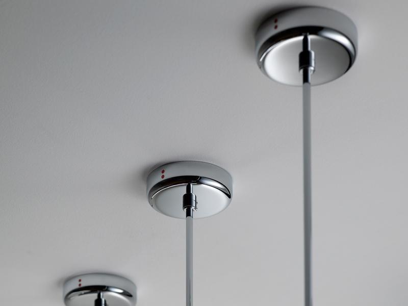 BELUGA WHITE Chrome plated pendant lamp