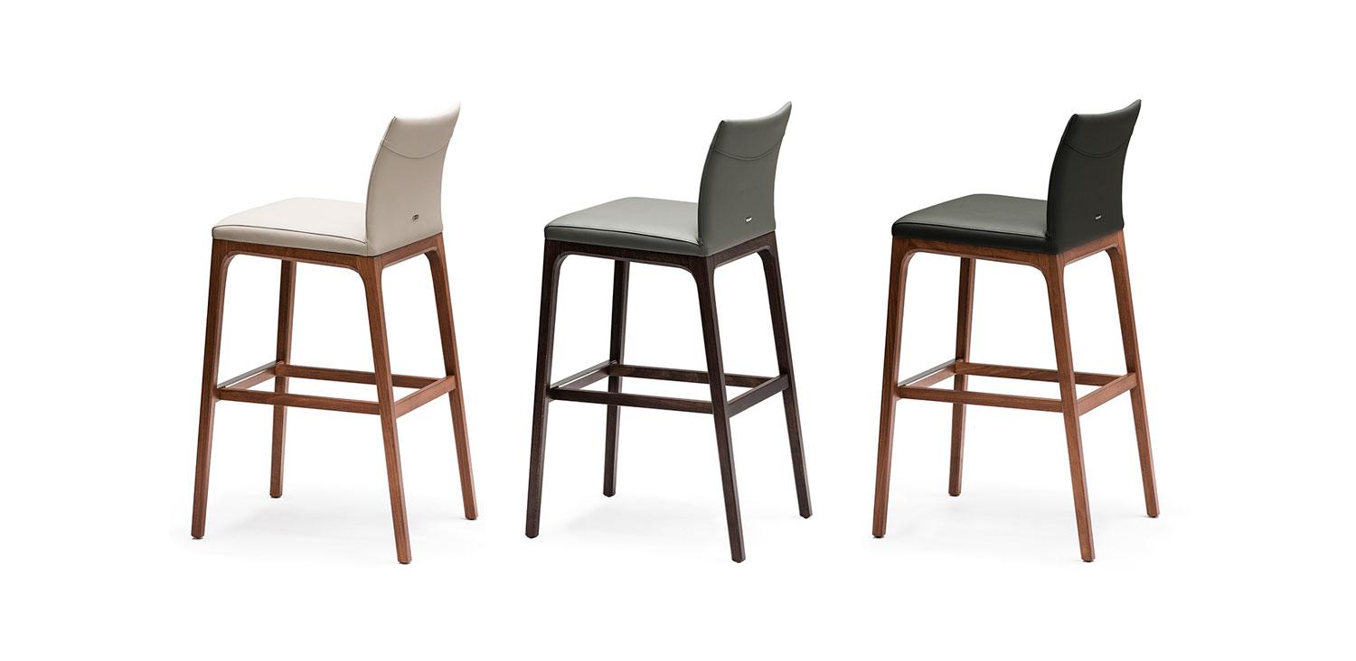 ARCADIA Leather bar chair
