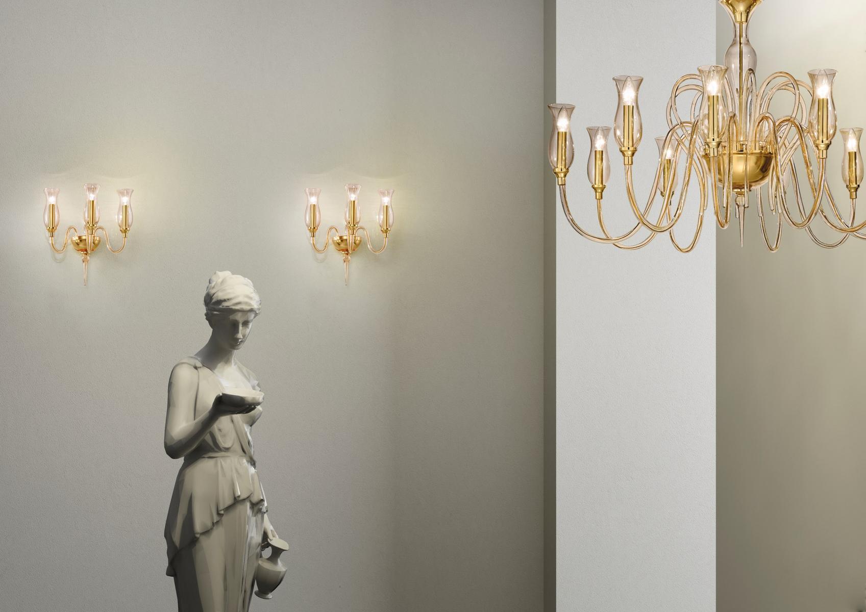 TEODATO Blown glass chandelier