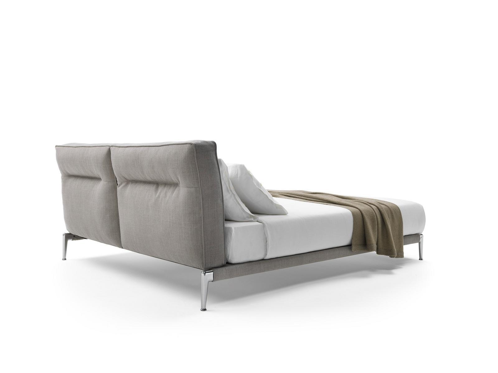 ADDA Fabric double bed with upholstered headboard