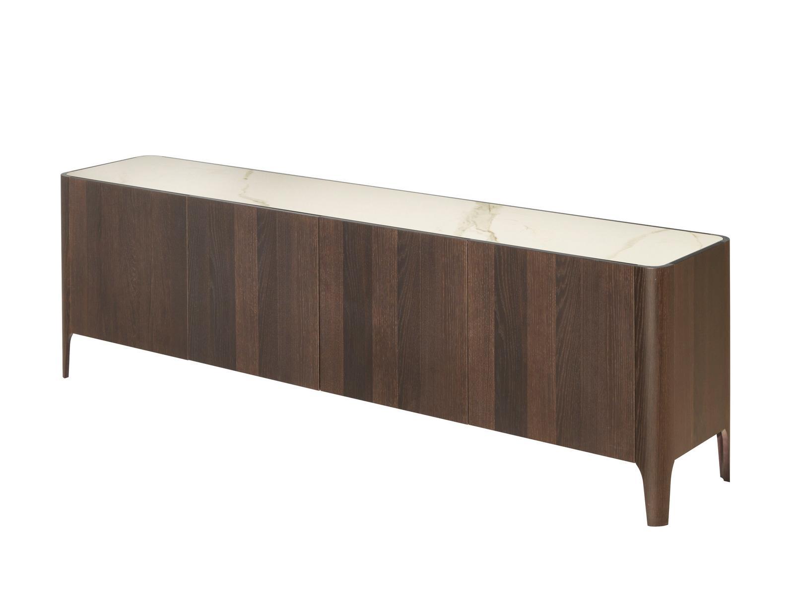 CROSS Thermo-treated coke oak sideboard with doors