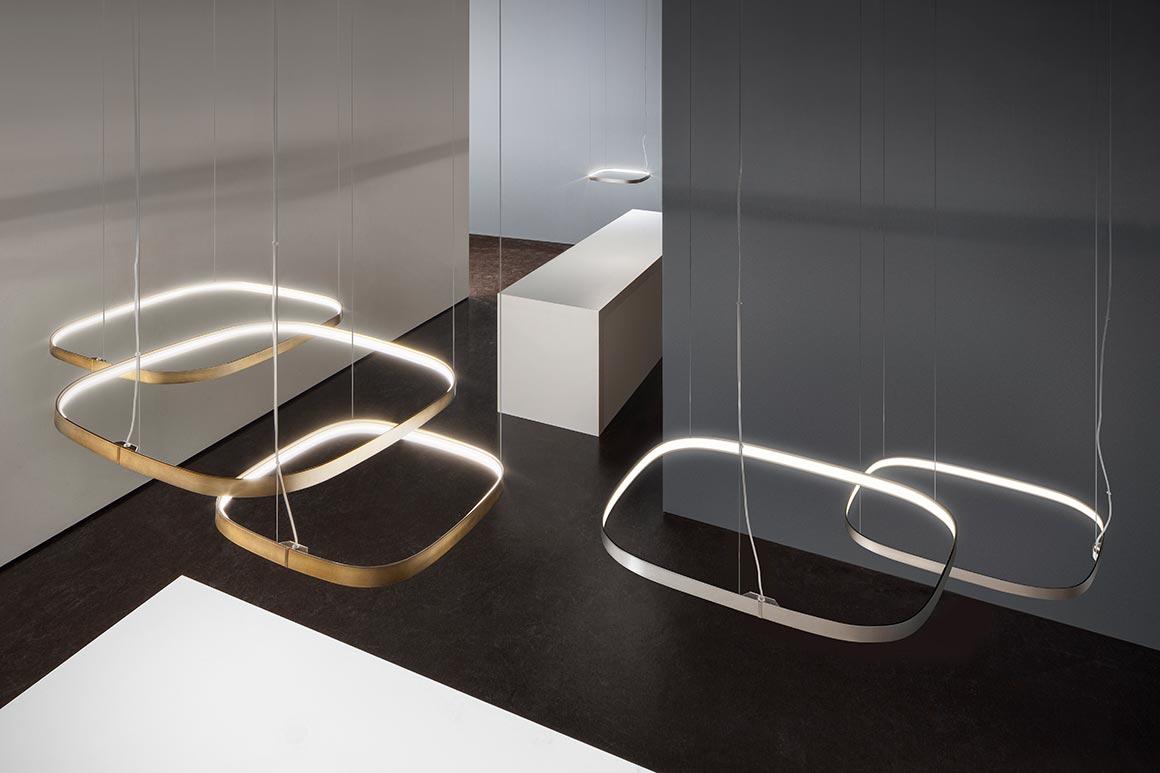 ZERO SQUARE LED extruded aluminium pendant lamp