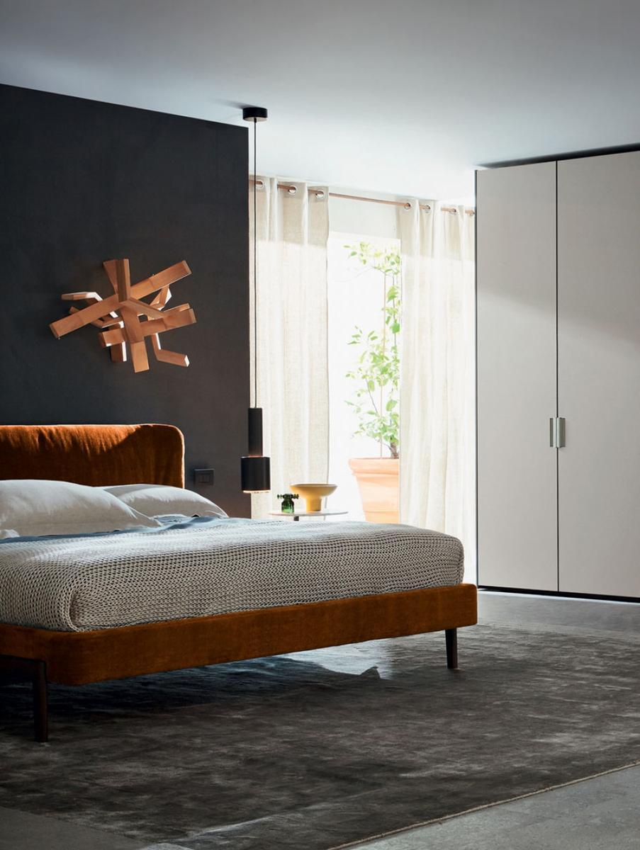FULHAM Double bed with upholstered headboard