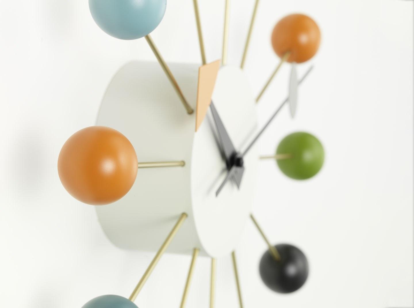 BALL Wooden and metal wall clock