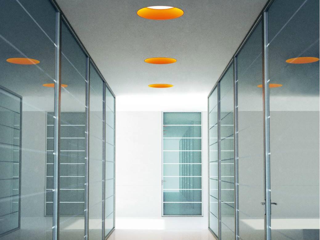 TAGORA Recessed aluminium ceiling lamp