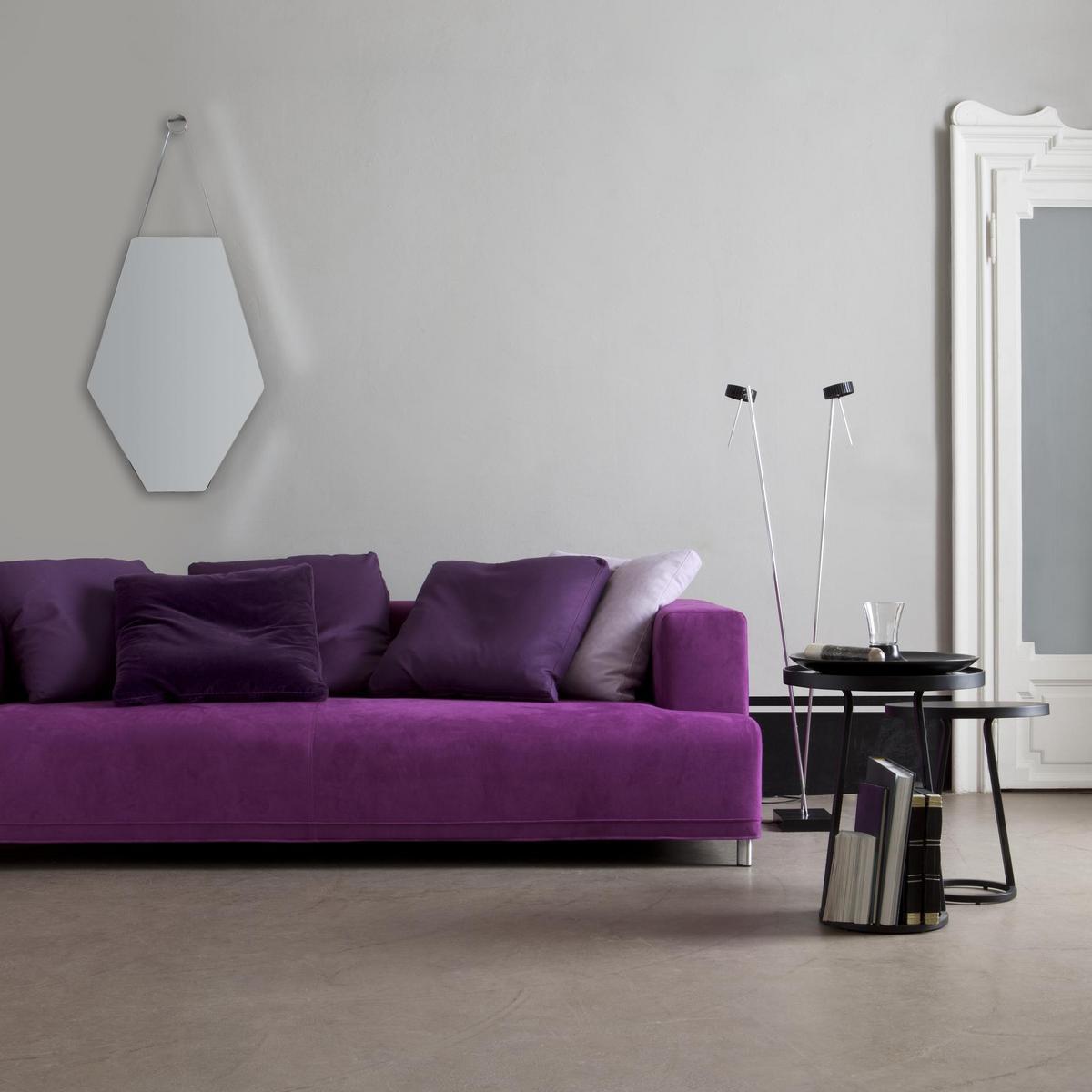 MON BEAU MIROIR Wall-mounted glass and steel mirror