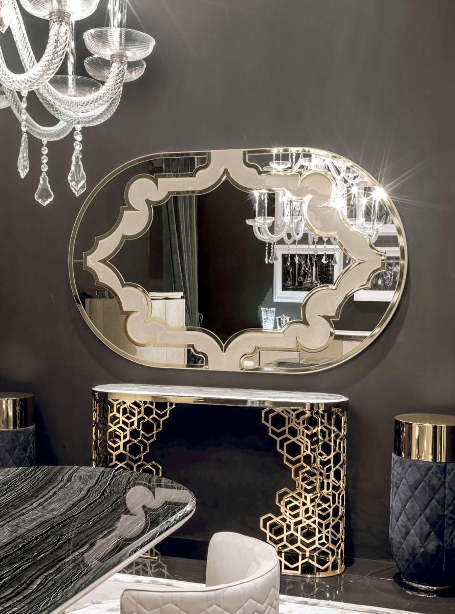 BYRON Oval glass mirror