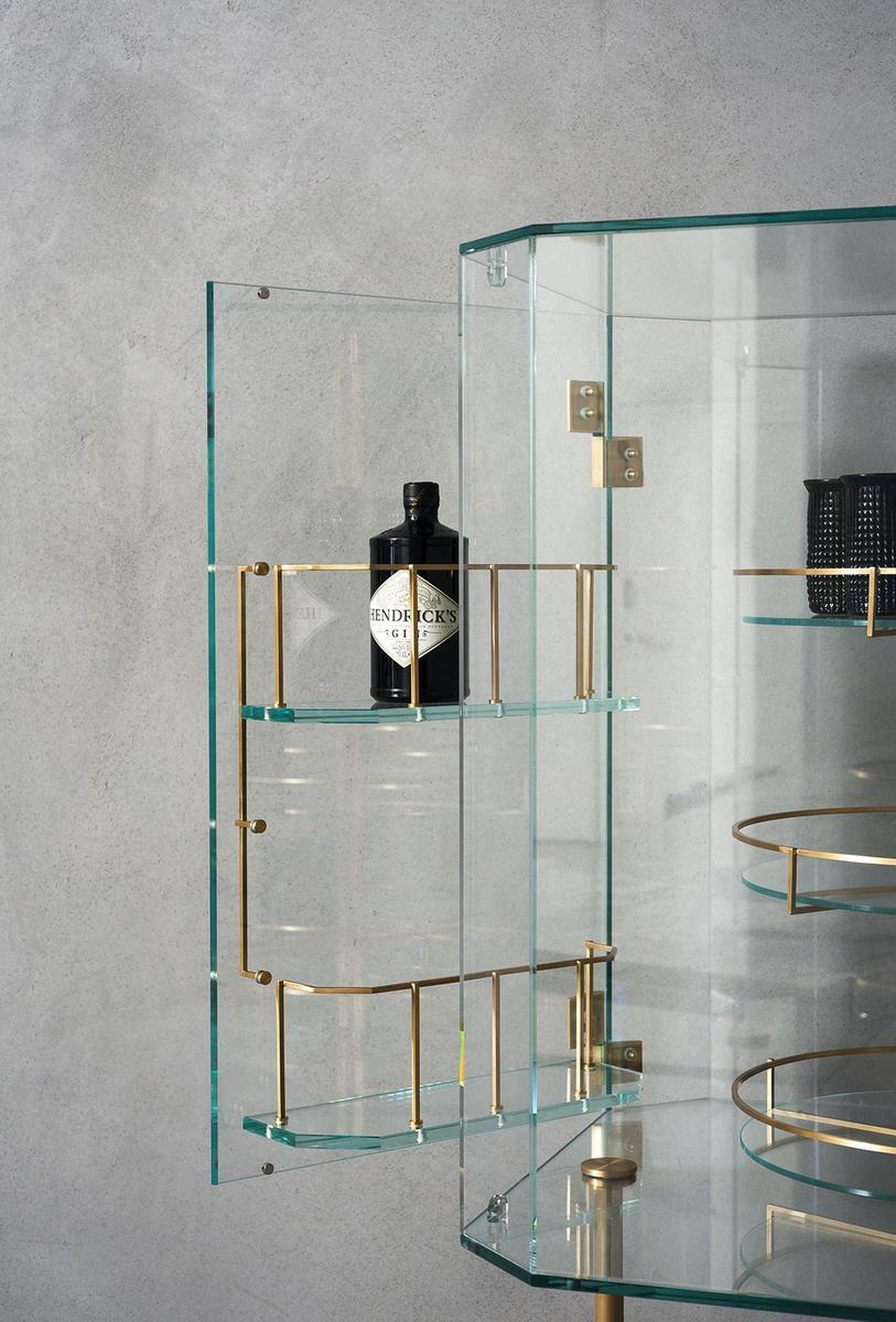FLOAT Glass bar cabinet