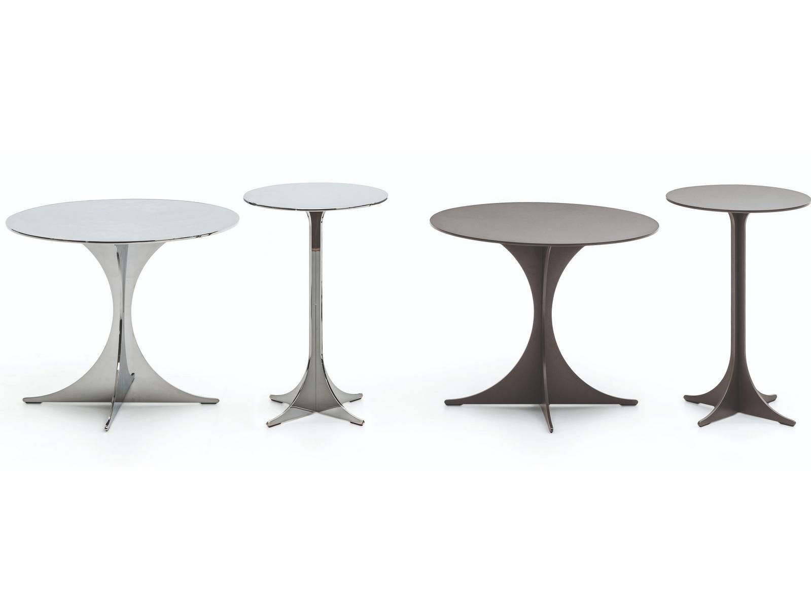 ANISH Contemporary style round metal coffee table
