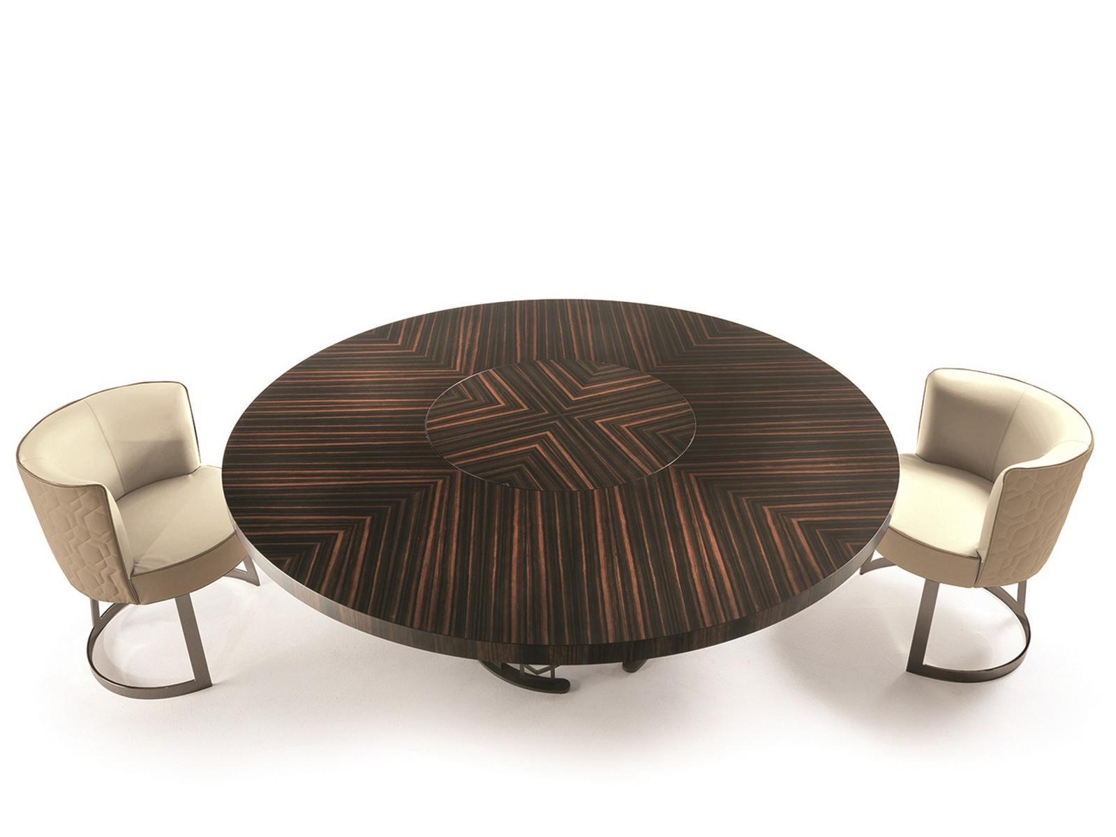 CLAIRMONT Round leather table