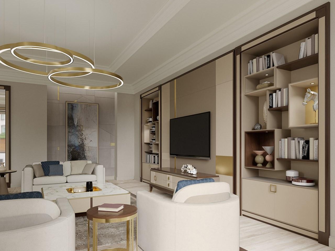 PR.854.1 Custom wooden TV wall system
