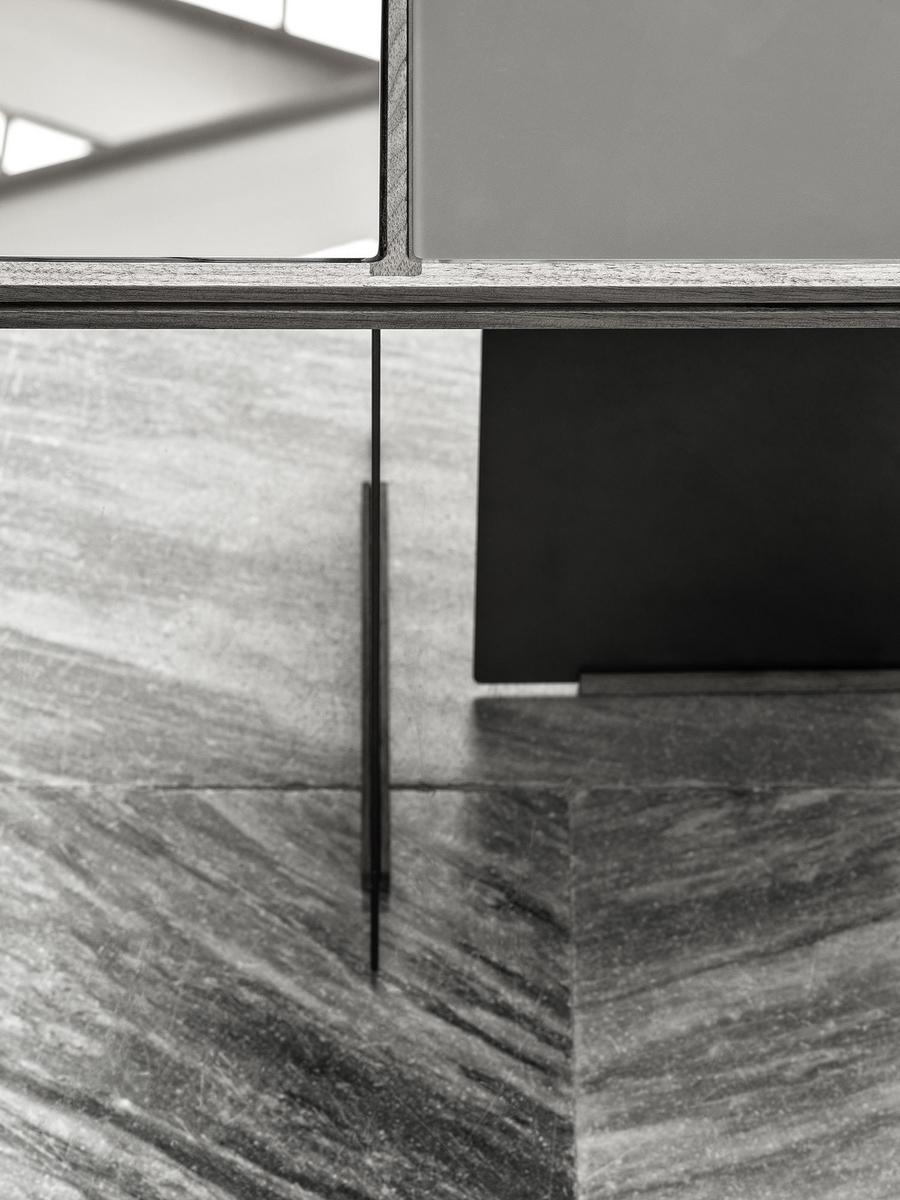 MIES Square wood and glass coffee table