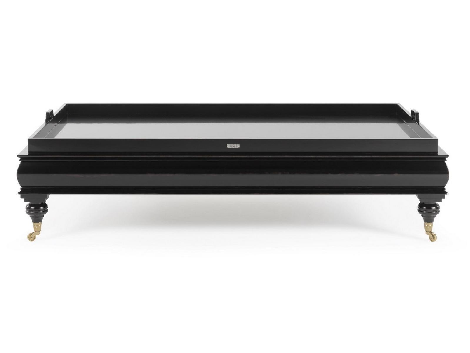 LAMBERT Low rectangular linden coffee table
