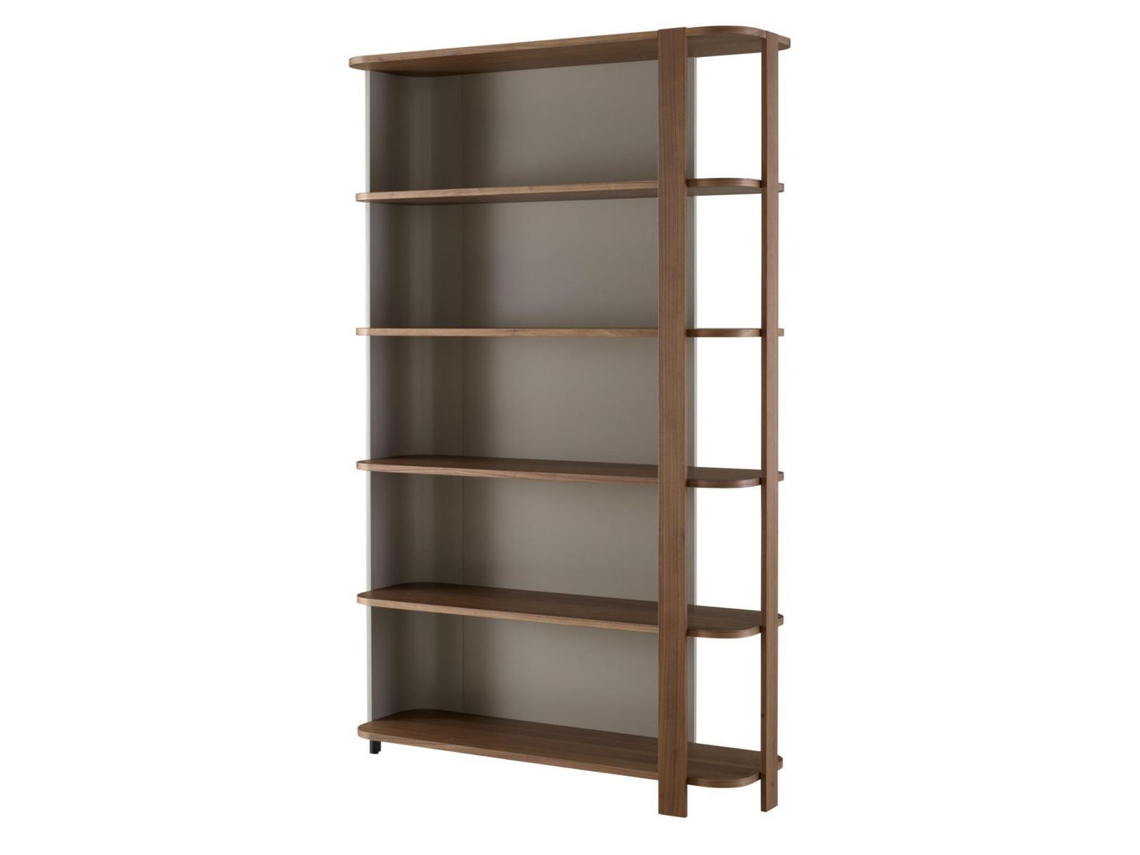POSTMODERNE Open wood veneer bookcase