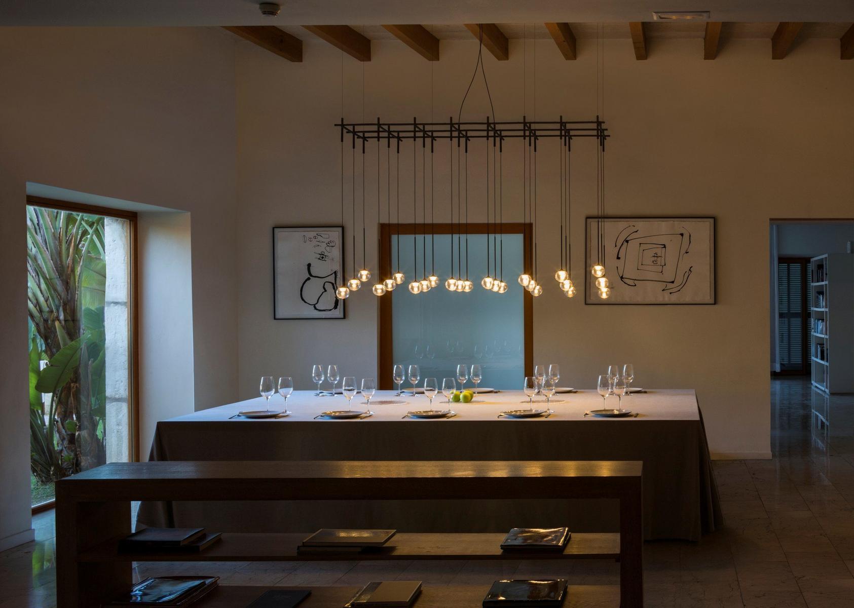 ALGORITHM LED blown glass pendant lamp