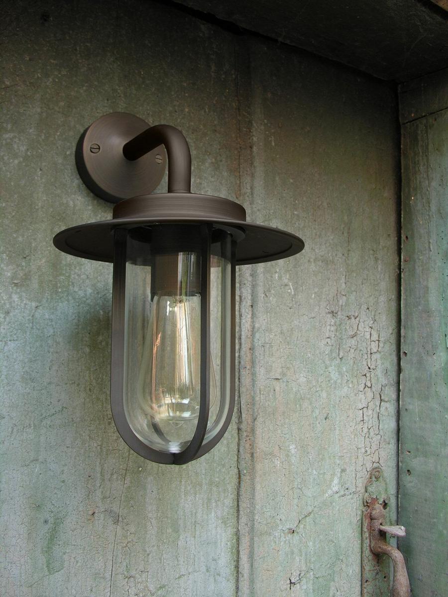 MONTPARNASSE Outdoor wall lamp in zinc and glass