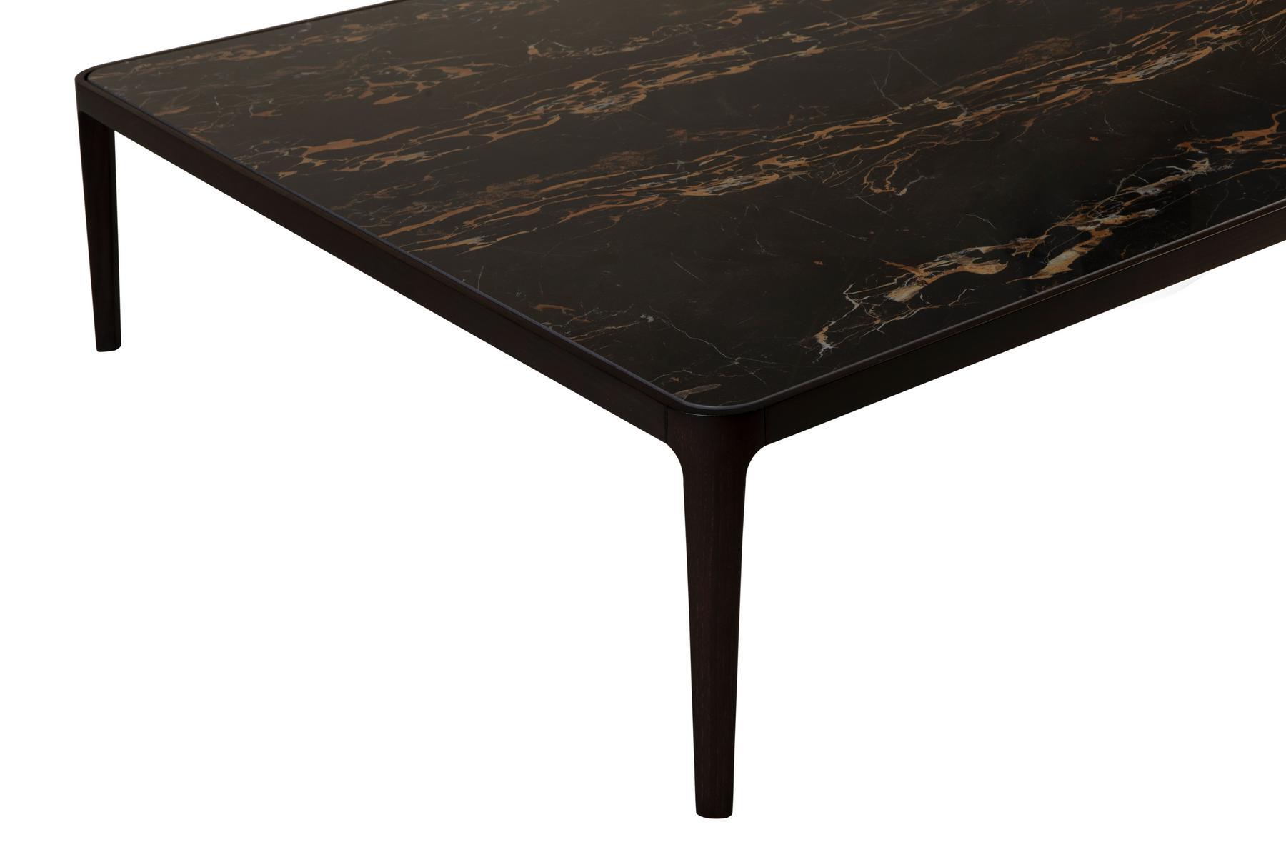 FIDELIO Low square porcelain stoneware coffee table
