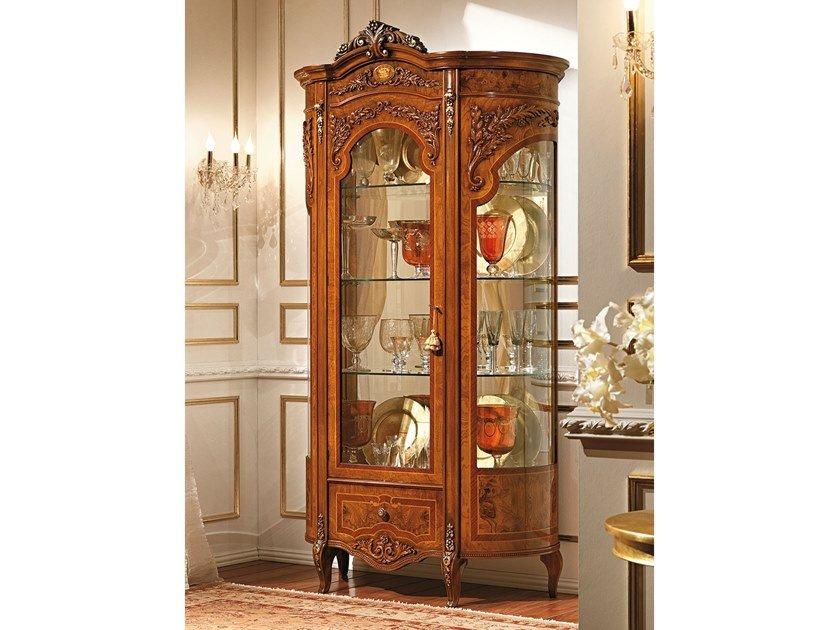 REGGENZA LUXURY Wood and glass display cabinet