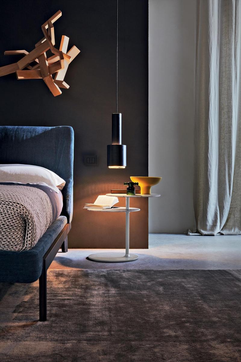 VICINO Swivel round wooden side table