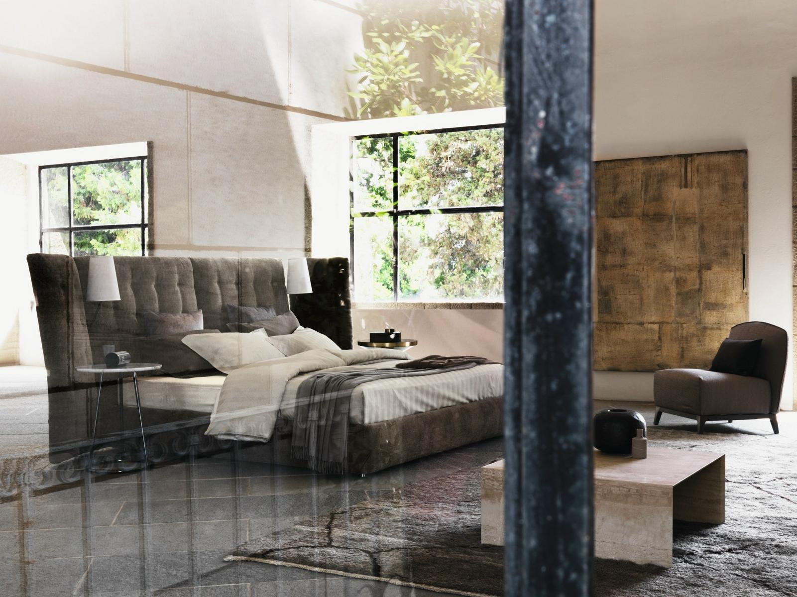 ANGLE PARAVENTO Bed with high headboard