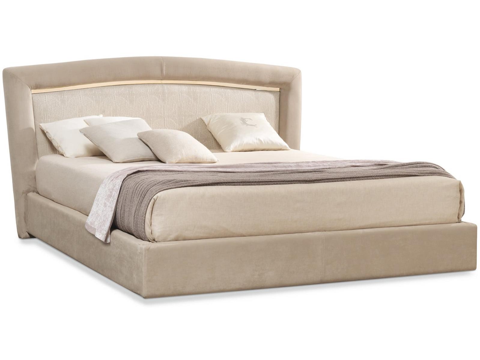 PORTOFINO Upholstered Eco-leather bed with high headboard