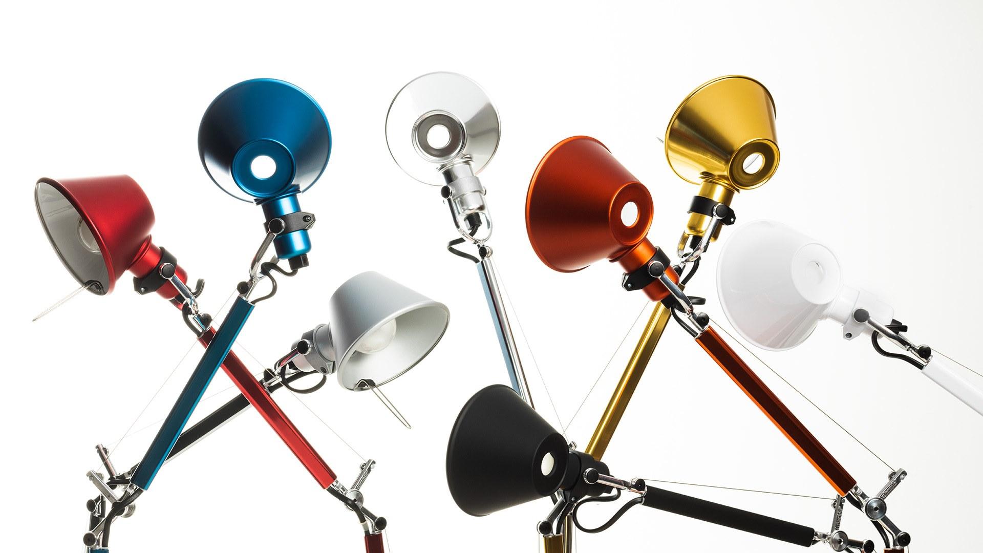 TOLOMEO MICRO GOLD Direct light aluminium desk lamp