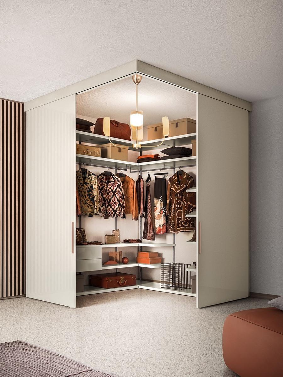 VISTA Sectional glass walk-in wardrobe