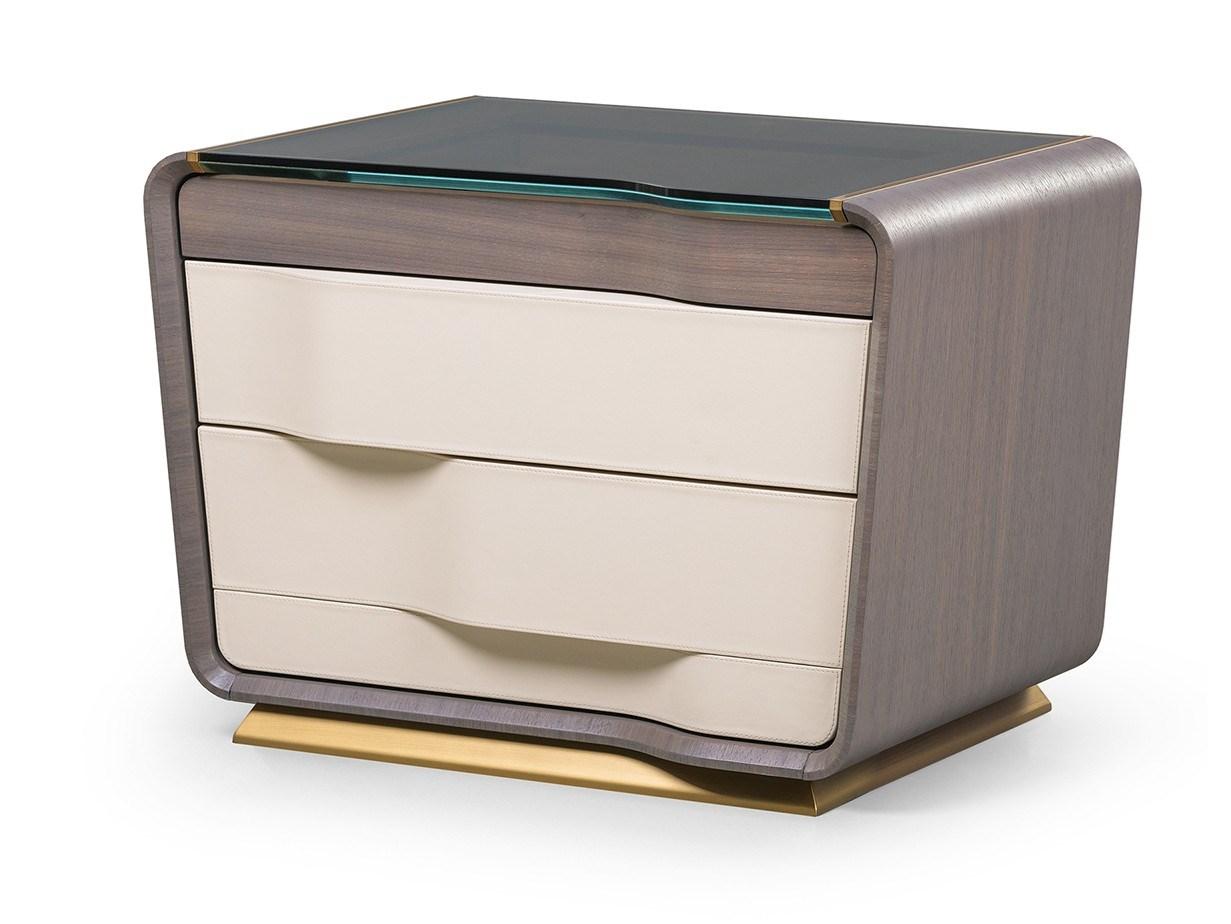 MELTING LIGHT Rectangular bedside table with drawers