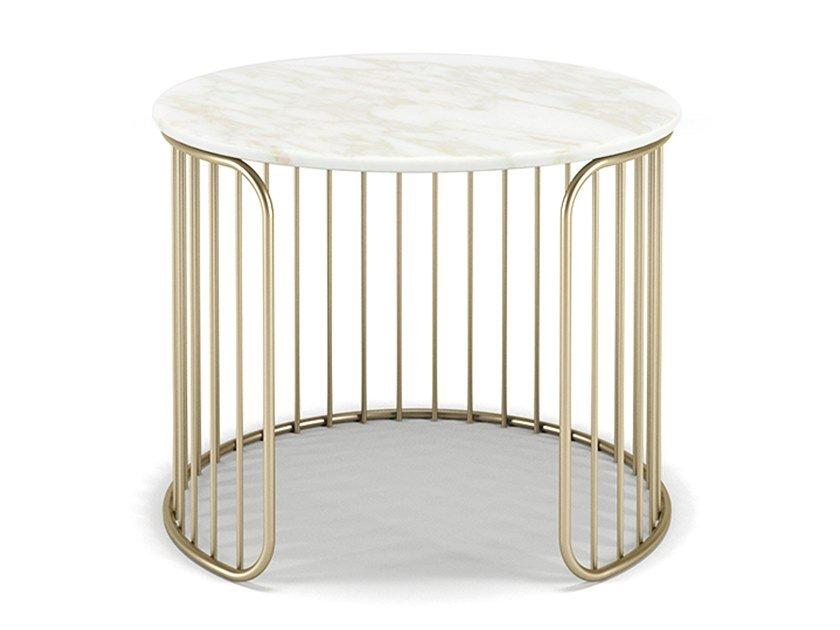 CHARLESTON Round marble coffee table