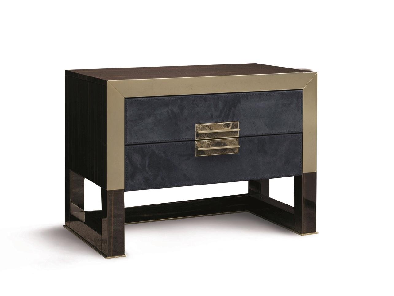 ORWELL Rectangular lacquered bedside table with drawers